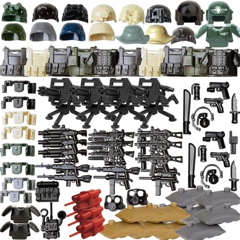 Enginediy Figure Weapon Accessories Pack Ww2 Military Army Pack Set