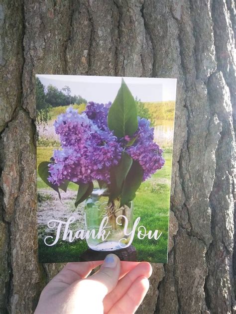 Thank You Greeting Card Lilacs By Wildfreecraftco On Etsy Etsy