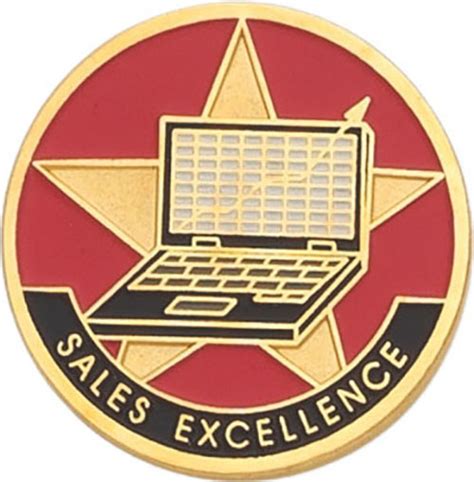 Sales Excellence Enameled Round Pin Trophy Depot