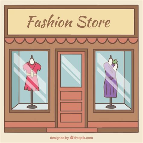 Download Vector Fashion Store With A Nice Showcase Vectorpicker