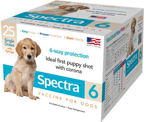 Dog Vaccine Spectra 6 Puppy Shot With Corona Protection 1 Dose With
