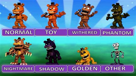 Five Nights At Freddys World Extra Menu All Characters Youtube