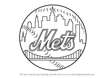 Team colors of the new york mets. Learn How to Draw New York Mets Logo (MLB) Step by Step ...