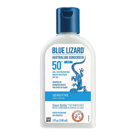 Blue Lizard Australian Sensitive Mineral Sunscreen Spf 50 Lotion Tube