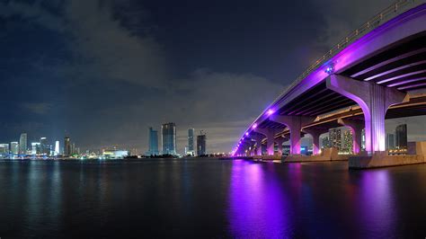 Hình Nền Miami đêm Cầu Tòa Nhà đại Dương 1920x1080 Wallhaven
