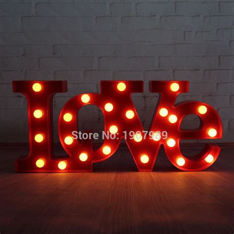 21wide Love White Plastic Led Marquee Sign Light Up Vintage Adhesive