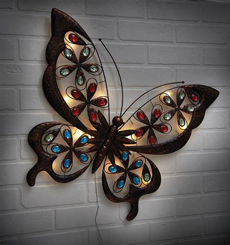Greenhurst 4708 Solar Butterfly Wall Art Bronze Metal Butterfly
