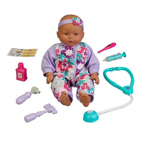 My Sweet Love 16 Baby Doll With 10 Piece Doctor Play Set African