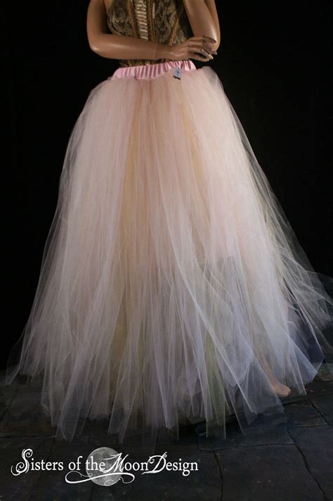 Streamer Floor Length Adult Tutu Tulle Skirt Formal Bridal Etsy