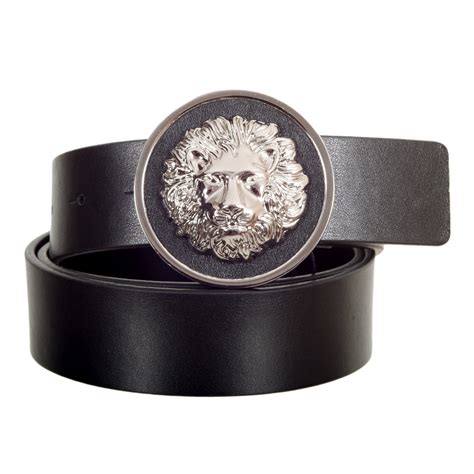 Lion Head Buckled Fashion Belts For Men By Versace Uk