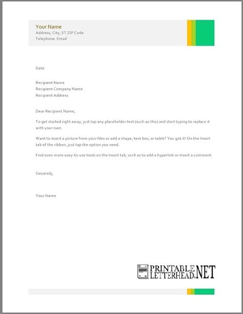 You may add a postscript if you wish to. 4 Best Ideas Of The Personal Letterhead Design - Printable ...