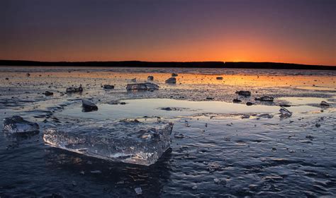 Ice Chunk Sunset Photograph By Ron Wiltse Fine Art America