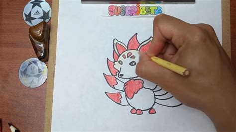 Cómo Dibujar Y Pintar La 🦊kitsune🦊 La Nueva Mascota De Adopt Mehow To