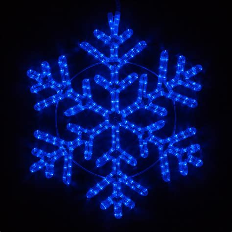 Snowflakes And Stars 24 Led 42 Point Snowflake Blue Lights