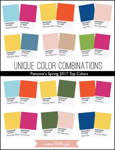 Unique Wedding Color Combinations Using Pantones Spring 2017 Top