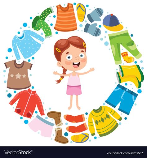 Colorful Clothes For Children Royalty Free Vector Image