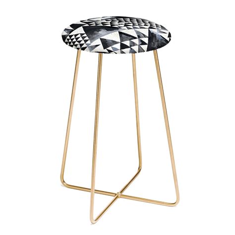 Japandi Geometric Triangles Counter Stool Ninola Design