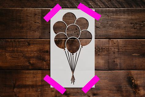 Bunch Of Balloons Stencil Reusable Bunch Of Balloons Stencil Etsy Uk