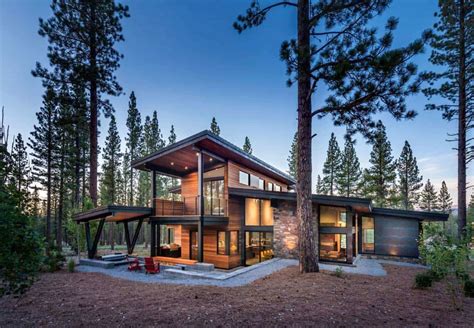 Prefabricated Tahoe Mountain Home Secluded In Beautiful Pine Forest