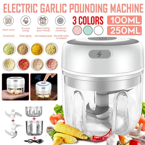 Electric Garlic Masher Usb Wireless Vegetable Meat Grinder 100250