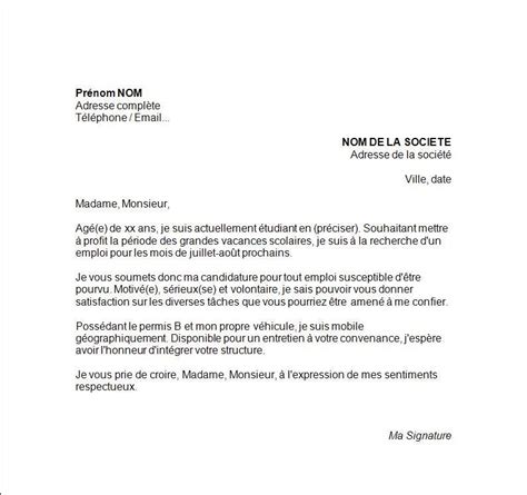 Lettre de motivation emploi saisonnier etudiant - laboite ...