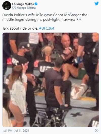 UFC 264 Jolie Poiriers Brutal Insult For Dirtbag Conor McGregor