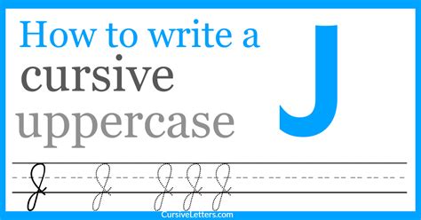 A handy visual tutorial on how to. Cursive J - How to Write a Capital J in Cursive