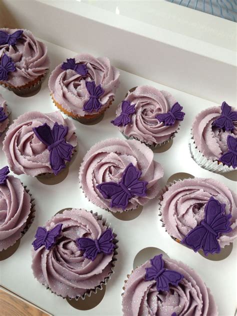 Lilac And Purple Wedding Cupcakes Purple Cupcakes Purple Wedding