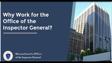Why Work For The Office Of The Inspector General Youtube
