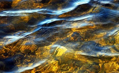 Soft Rippling Waters In Shades Of Gold With Light Reflecting On Surface