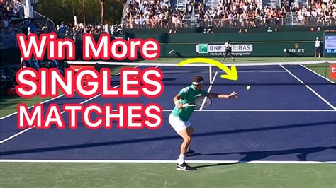 2 Easy Singles Strategies Win More Tennis Matches Youtube