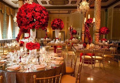 Red N Gold Valentines Day Wedding In 2019 Gold Wedding Colors