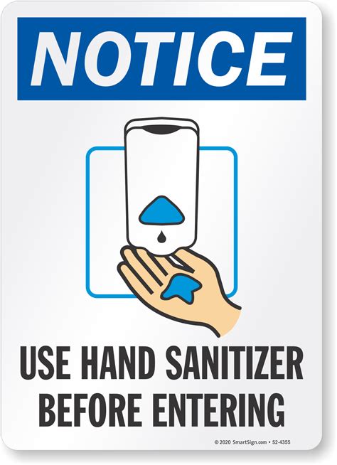 Hand Sanitizer Signs 500 Sanitizing Designs Custom And Stock