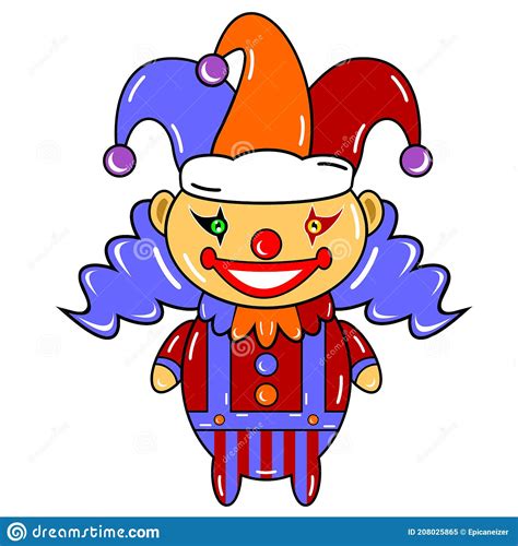 Clown Chibi Mascot Circus Stock Vector Illustration Of Carnival