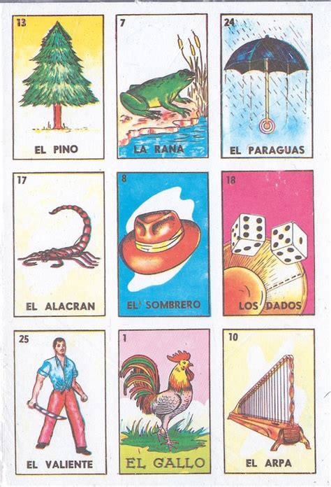 mexican bingo cards loteria printable