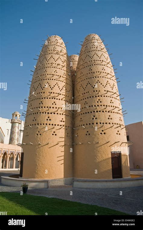 Bird Towers Katara Cultural Village Doha Qatar Middle East Stock