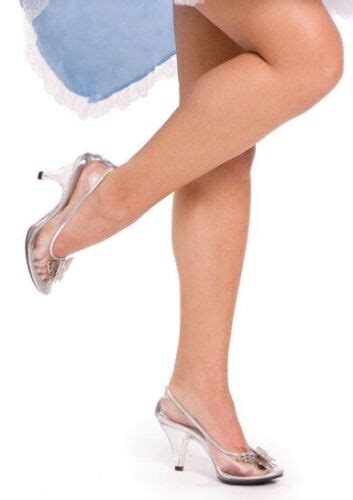 Clear Plastic Glass Slippers Cinderella Disney Wedding Theme Costume Shoes Heels Ebay