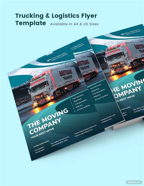 Trucking Logistics Flyer Template Ad Ad Logistics Trucking