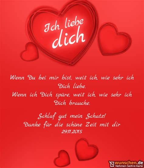 Ich denke ewig nur an dich. Schlaf gut mein Schatz - Fertig valentinstag karte