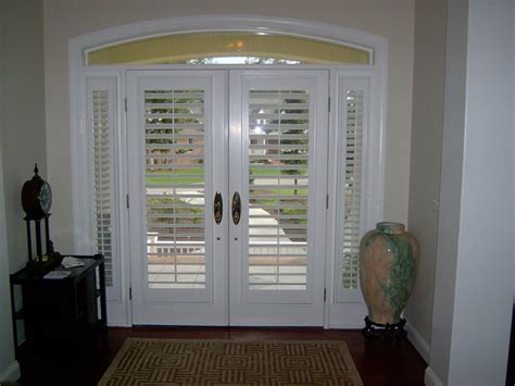Plantation Shutters On Doors Traditional Raleigh By
