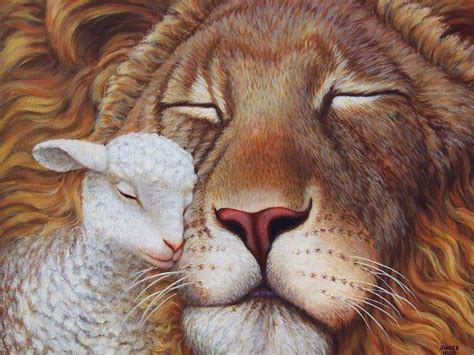 ~the Lion Shall Lie Down With The Lamb~ Lion And Lamb Lion Of Judah