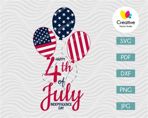 Happy 4th Of July Independence Day Svg Creative Vector Studio