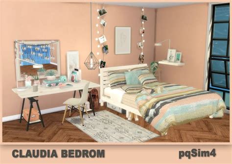 Claudia Bedroom Sims 4 Decor Clutter Furniture Ts4cc Casa Sims