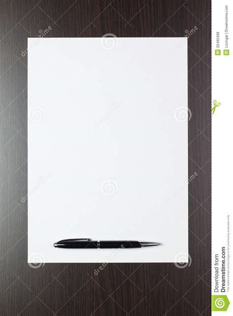 Blank Sheet Of Paper Royalty Free Stock Photos Image