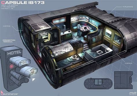 Spaceship interior futuristic interior environment concept art environment design cyberpunk science fiction spaceship concept future city sci fi fantasy. Cozy Cyberpunk Apartments - Future Compact Living ...