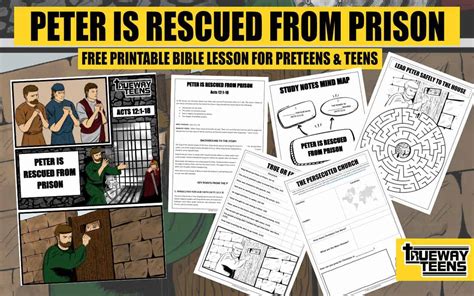 Peter Is Rescued From Prison Acts 121 18 Bible Lesson For Teens