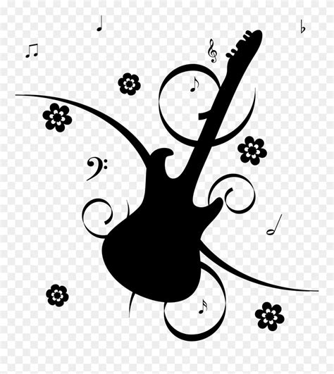 Download Guitar Musical Notes Clip Arts Guitar With Music Notes Png