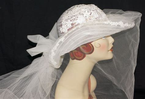 Accessories 1960s Cowgirl Wedding Hat Veil 2353053