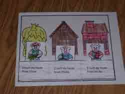 pigs  house   printable activity