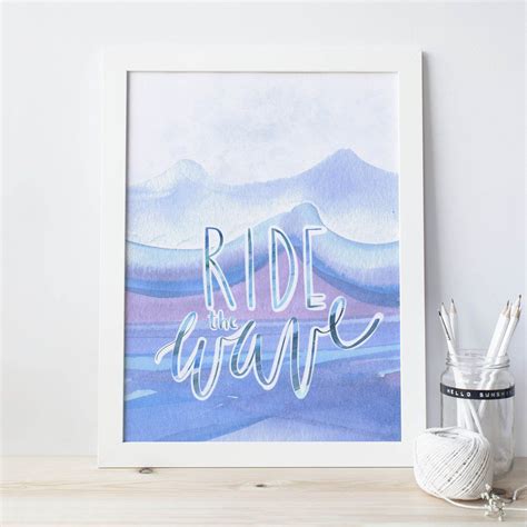 Ride The Wave With This Beautiful Hand Painted Art Print Its The